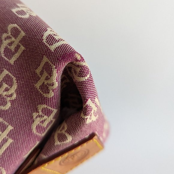 Dooney Burke Pink Leather Canvas Mini Satchel Bag - Picture 8 of 16